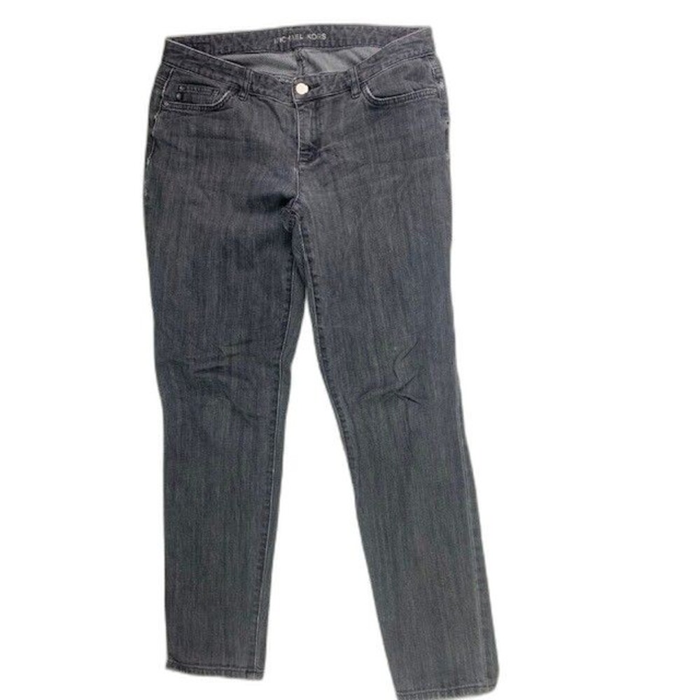 Michael Kors Size 8 Womens Ankle Jeans Gray Stretch Low Rise